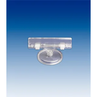 Plakatholder 50mm rund fot,80mm klype, Transp