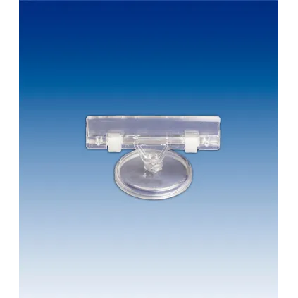 Plakatholder 50mm rund fot,80mm klype, Transp