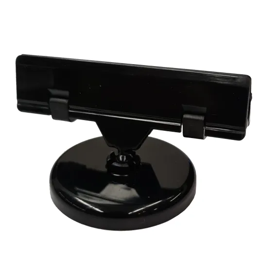 Plakatholder, 50mm rund fot,,80mm klype, Sort