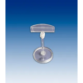 Plakatholder 50mm rund fot,50mm stang,50mm holder, Transp