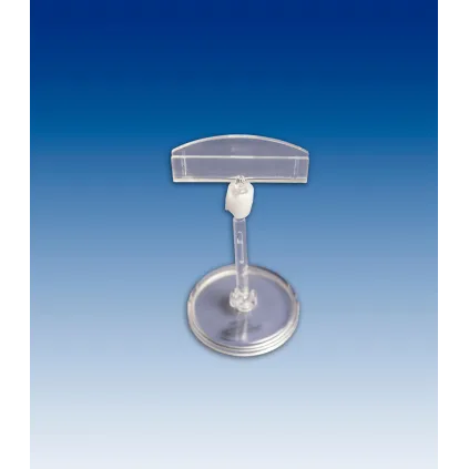 Plakatholder 50mm rund fot,50mm stang,50mm holder, Transp