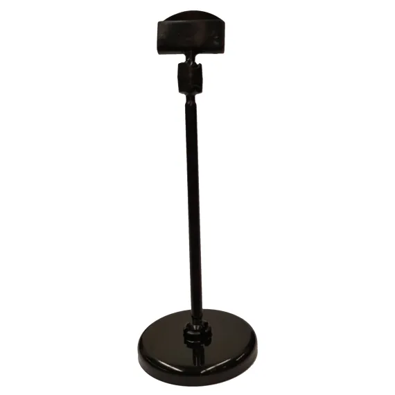 Plakatholder, 50mm rund fot, 100mm stang, 27mm holder, Sort