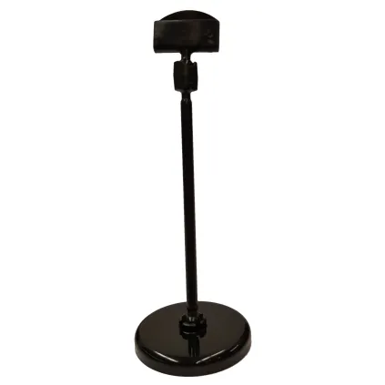 Plakatholder, 50mm rund fot, 100mm stang, 27mm holder, Sort