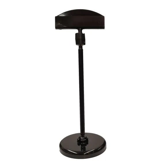 Plakatholder, 50mm rund fot, 100mm stang, 50mm holder, Sort