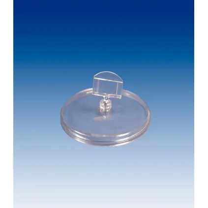 Plakatholder 85mm rund fot,27mm holder, Transp