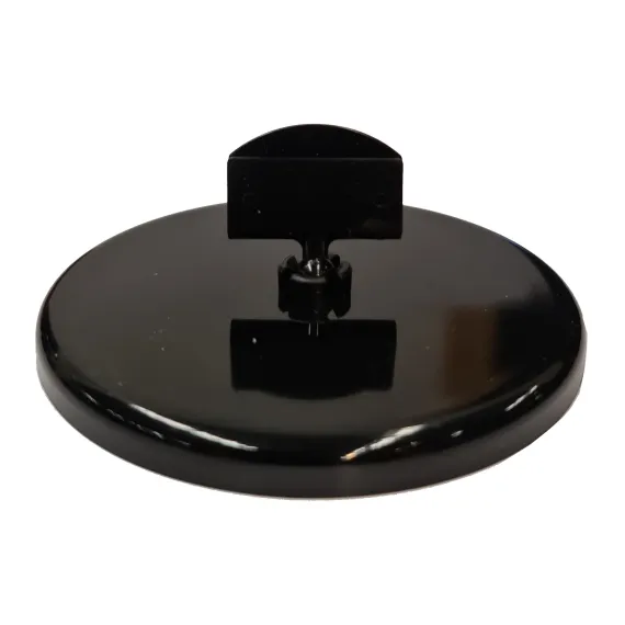 Plakatholder, 85mm rund fot, 27mm holder, Sort