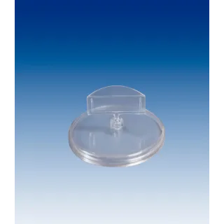 Plakatholder 85mm rund fot,50mm holder, Transp