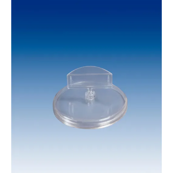 Plakatholder 85mm rund fot,50mm holder, Transp