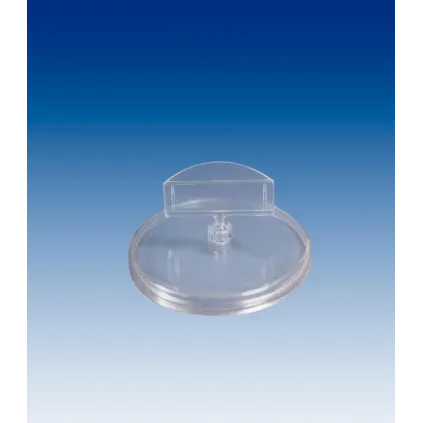 Plakatholder 85mm rund fot,50mm holder, Transp