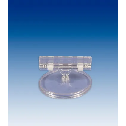 Plakatholder 85mm rund fot,80mm klype, Transp