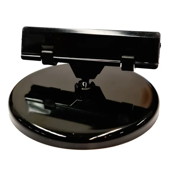 Plakatholder, 85mm rund fot, 80mm klype, Sort