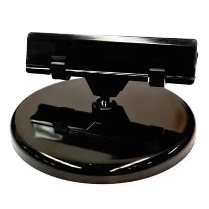 Plakatholder, 85mm rund fot, 80mm klype, Sort