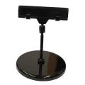 Plakatholder, 85mm rund fot, 50mm stang, 80mm klype, Sort