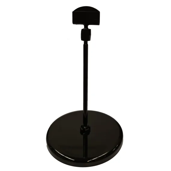 Plakatholder, 85mm rund fot, 100mm stang, 27mm holder, Sort