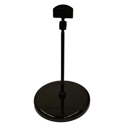 Plakatholder, 85mm rund fot, 100mm stang, 27mm holder, Sort