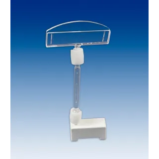 Plakatholder liten magnet,50mm stang,50mm holer, Transp