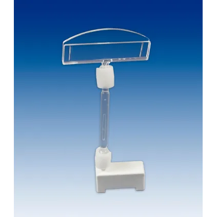 Plakatholder liten magnet,50mm stang,50mm holer, Transp