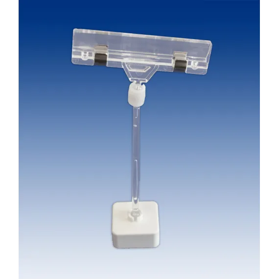 Plakatholder stor magnet,100mm stang,80mm klype, Transp