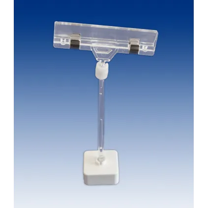 Plakatholder stor magnet,100mm stang,80mm klype, Transp