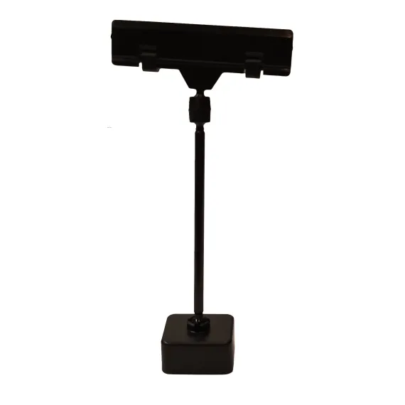 Plakatholder, stor magnet, 100mm stang, 80mm klype, Sort