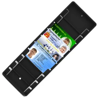 Kortstativ for 10 kort, 10 x 80x55mm, Sort