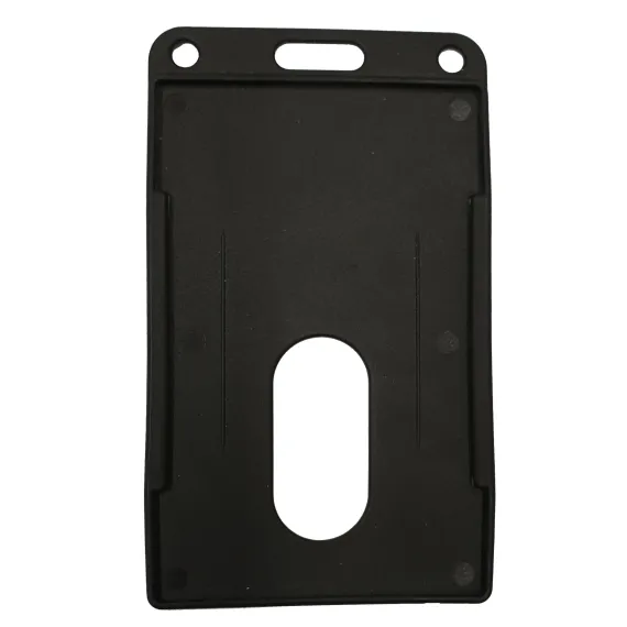 Kortholder 36, 55 x 85mm, feste kortside, Sort