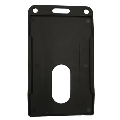 Kortholder 36, 55 x 85mm, feste kortside, Sort