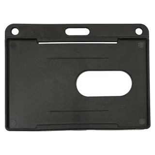 Kortholder 35, 55 x 85mm, feste langside, Sort