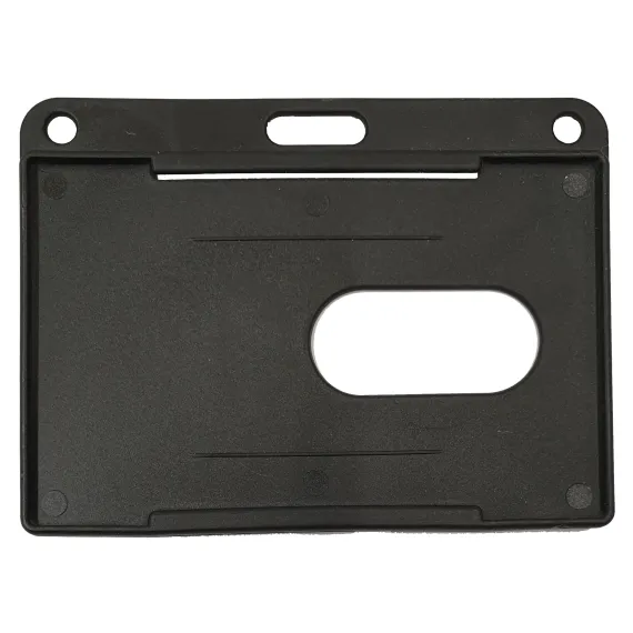 Kortholder 35, 55 x 85mm, feste langside, Sort