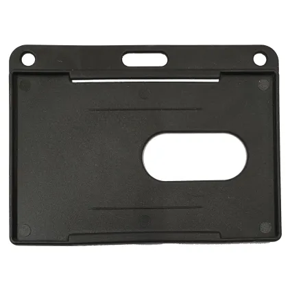 Kortholder 35, 55 x 85mm, feste langside, Sort