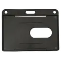 Kortholder 35, 55 x 85mm, feste langside, Sort