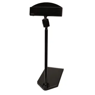 Plakatholder, flat fot, 100mm stang, 50mm holder, Sort