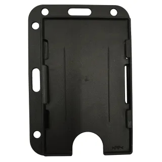 Kortholder 37, 55 x 85mm, Dobbeltsidig, feste kort og langside, Sort