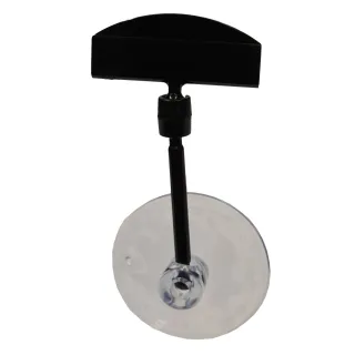 Plakatholder, sugekopp, 50mm stang, 50mm holder, Sort