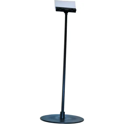 Plakatholder fot Ø14,5cm-H37cm,80mm klype,sort