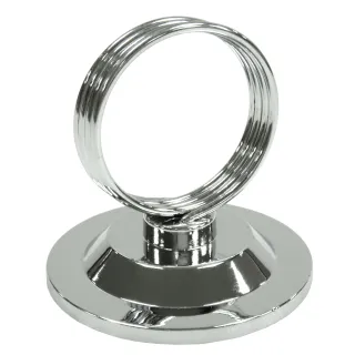 Plakatholder Krom m/stålring,fot Ø57mm,H60mm