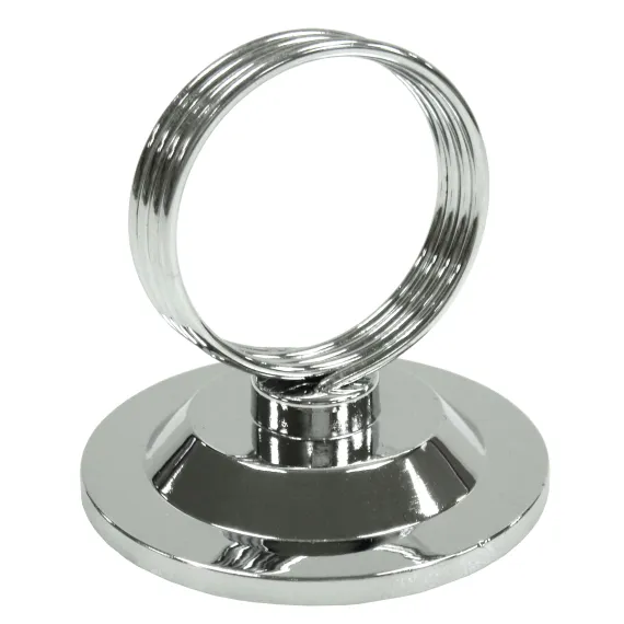 Plakatholder Krom m/stålring,fot Ø57mm,H60mm