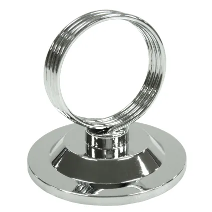 Plakatholder Krom m/stålring,fot Ø57mm,H60mm