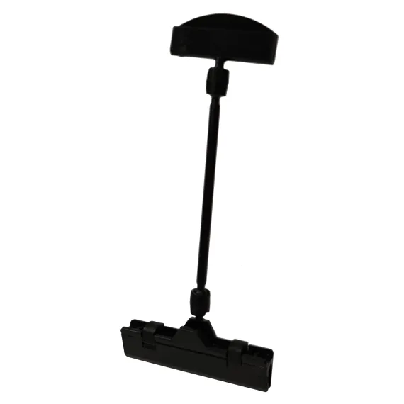 Plakatholder, 80mm klype, 100mm stang, 50mm holder, Sort