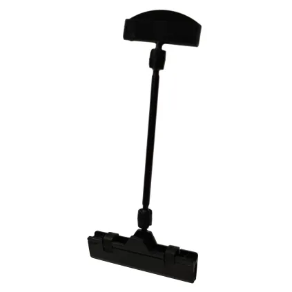 Plakatholder, 80mm klype, 100mm stang, 50mm holder, Sort