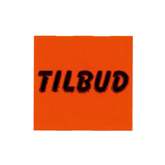 Etikett 29x28 - Rød Permanent (TILBUD midt på)