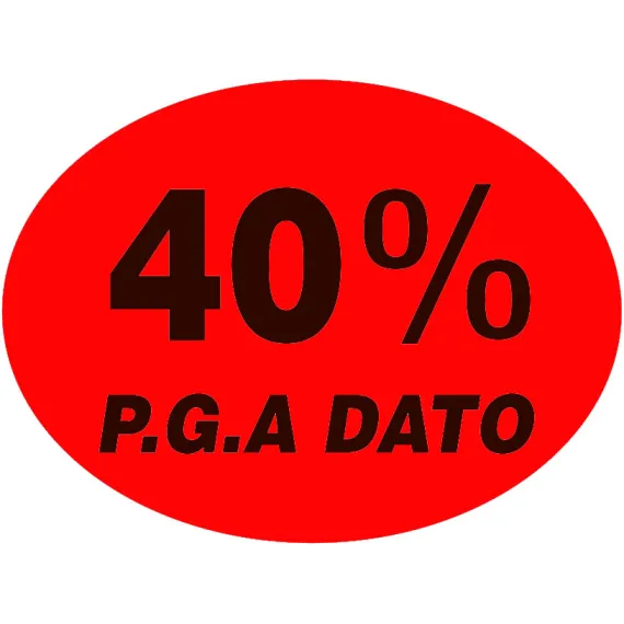 Etikett Oval 37x28 - Rød Fryselim (40% p.g.a. Dato)