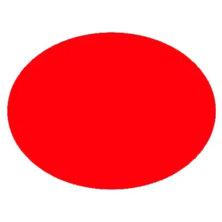 Etikett Oval 37x28 - Rød Avtakbar