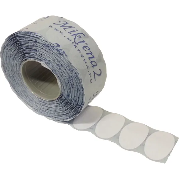 Etikett Oval 26x16 - Hvit Permanent