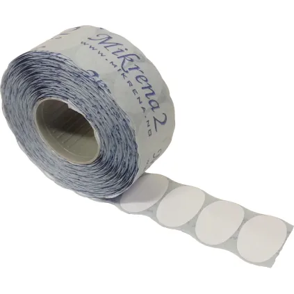 Etikett Oval 26x16 - Hvit Permanent