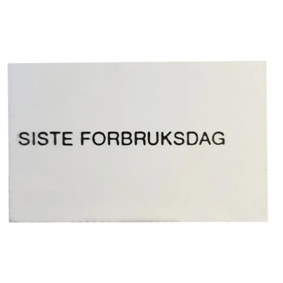 Etikett 26x16 - Hvit Fryselim (Siste Forbruksdag)