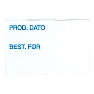 Etikett 26x16 - Hvit Permanent (Prod.dato/Best før)
