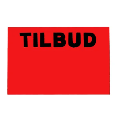 Etikett 26x16 - Rød Permanent (TILBUD oppe)