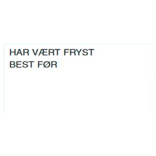 Etikett 26x12 - Hvit Permanent (Best Før/Har vært fryst)