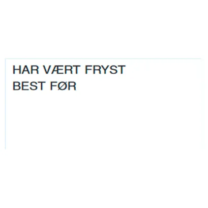 Etikett 26x12 - Hvit Permanent (Best Før/Har vært fryst)